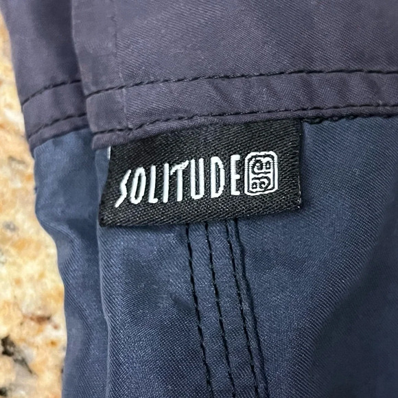 Solitude Mens Swim Trunks 30 Blue Yellow Board Shorts Bathing Suit Hawaii - Picture 5 of 8